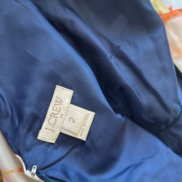 J. Crew Floral Pleated V-Neck Sleeveless Fit & Flare A-Line Dress Size 2 - Picture 13 of 13